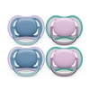 Philips Avent Ultra Air Pacifier - 4 x Light, Breathable Baby Pacifiers for Babies Aged 6-18 Months, BPA Free with Sterilizer Carry Case (Model SCF085/54)