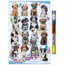 Keith Kimberlin - Puppies - Headphones Wall Poster, 22.375" x 34"