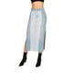 thumbnail image 1 of Falda Dama bicolor con union en delantero con aberturas azul ch, 1 of 3