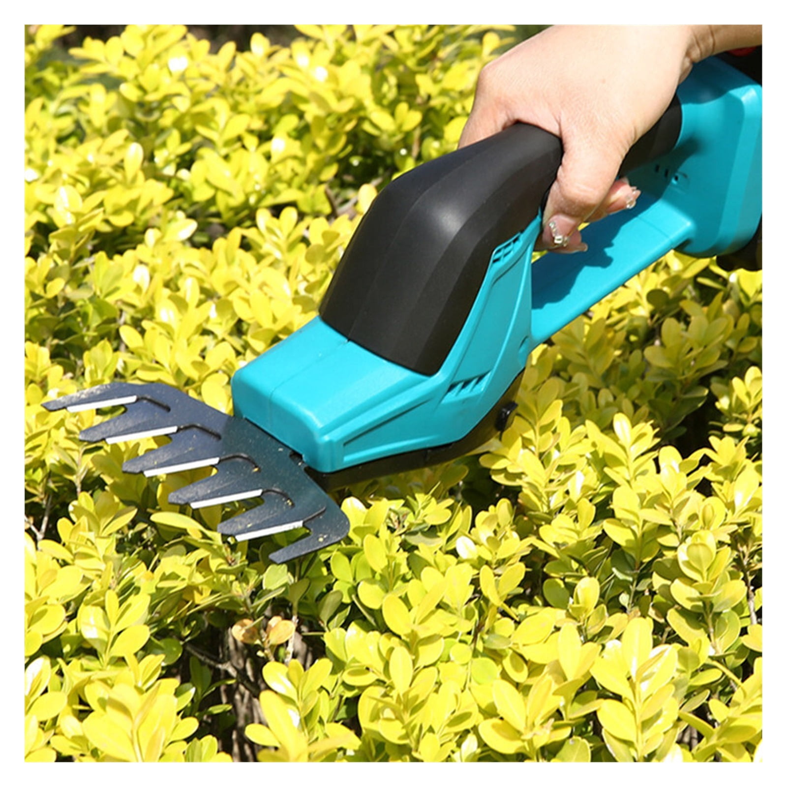 2 In 1 Cordless Electric Hedge Trimmer Rechargeable Handheld Shrub Weeding Pruning Mower Garden Tools For 18V Battery ,2 IN 1 Trimmer & Edger