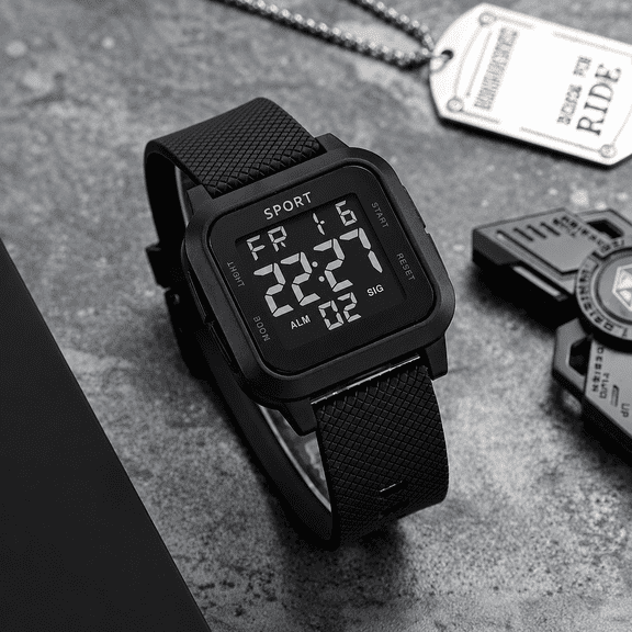 Men's Military Sports WatchLED Screen Large Digital Face Waterproof Wristwatch
