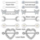 thumbnail image 5 of Juego de 6 pares de piercings en el pecho con diseño de mariposas y diseño de tendencia de moda, combinación de joyas con armadura para el pecho de acero inoxidable, 5 of 6