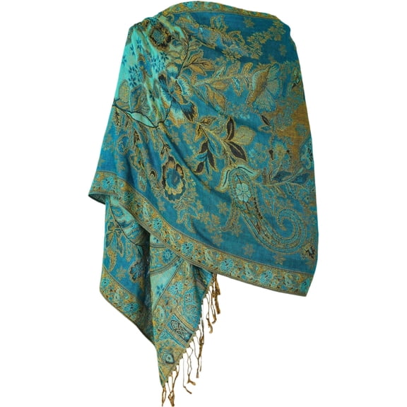 Pashmina Scarf Reversible Paisley Shawl Wraps for Women