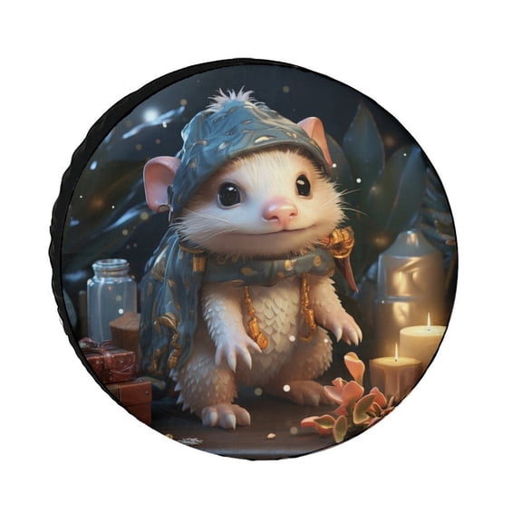 Heavy Duty Spare Tire Cover 12inch Cartoon Axolotl Christmas Gift Winter Animals Wheel Protectors Weatherproof Wheel Covers Axolotl Lovers Girls Kids Gifts Fit for SUV Truck Travel Trailer