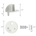 thumbnail image 2 of Dome Door Stop Wall Protectors with Rubber Stopper – White Floor Mounted Door Stoppers 5-Pack – Design House, 188334, 2 of 13