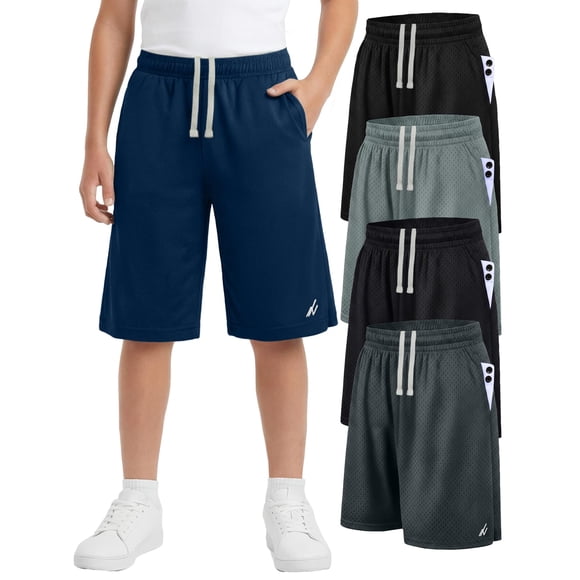 SHORTS NY Threads Talla Media Pack de 5 - Negro/Gris/Azul Marino
