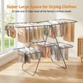 thumbnail image 2 of LEDREM 2-Tier Clothes Drying Rack, Foldable with 4 Adjustable Wings, 33 Rails, 27 Sock Clips, Free-Standing for Indoor/Outdoor Use, Gray, 2 of 10