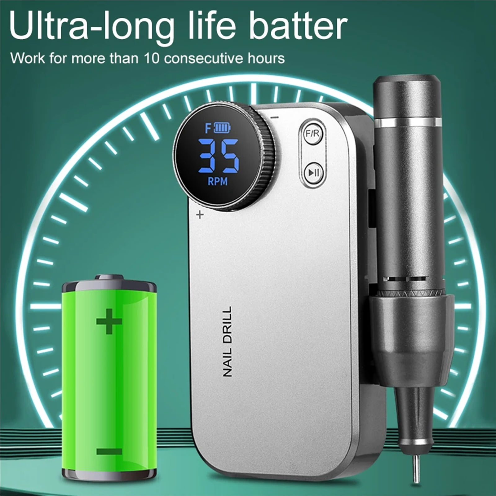 35000PRM Portable Nail Drill Rechargeable Electric Nail File Machine for Nails Gel Polish Removing  for Salon Home For Gift