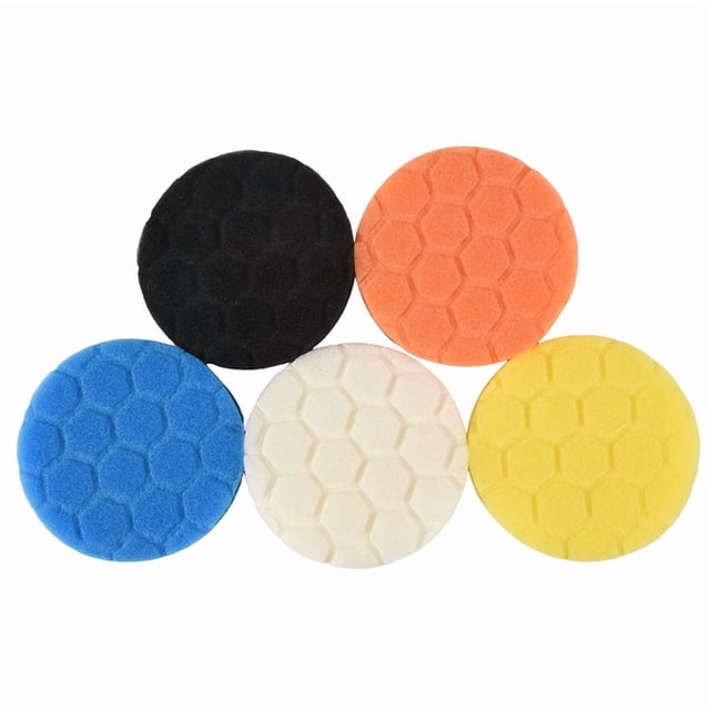 5 Piezas de Almohadillas Pulido 3 Pulgadas Kit Esponja Pulidoras para Pulidora Coche, Lijado, Encerado, Pulido, Sellado Esmalte