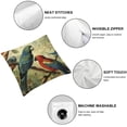 thumbnail image 4 of COMIO  Throw Pillow Covers Colorful Parrots with Birds Nature Design Square Pillowcase for Home Decor Sofa Car Bedroom Pillow case 2pc, 4 of 6