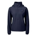 thumbnail image 2 of Women's Cutter & Buck Navy Washington Commanders  Charter Eco Recycled Half-Zip Hooded Anorak Jacket, 2 of 3