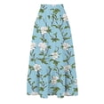 thumbnail image 4 of qelini Floral Maxi Skirt for Women Long Skirt with Pockets High Waist A-line Skirt Print Beach Casual Skirt, 4 of 7