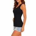 thumbnail image 2 of Women's Ribbed Tank Top, Viscose Sleeveless Round Neck Fitted Cami Shirts for Casual Daily Layering, 2 of 7