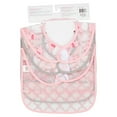 thumbnail image 4 of Luvable Friends Baby Girl Waterproof PEVA Bibs 3pk, Girl Elephant, One Size, 4 of 5