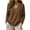 Brown, variant on Shirts for Women Trendy Fashion Long Sleeve V-Neck Casual Pullover Tops for Fall and Winter Women's Clothes