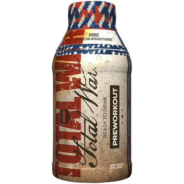 Total War Ready To Drink PreWorkout Patriot (12 Drinks, 12 Fl Oz. Each)
