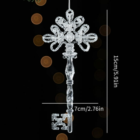 BOPORO Christmas Transparent Snowflake XMAS Tree Pendant Fake Snowflake Winter Party Home Decorations Noel Deco New Year Navidad