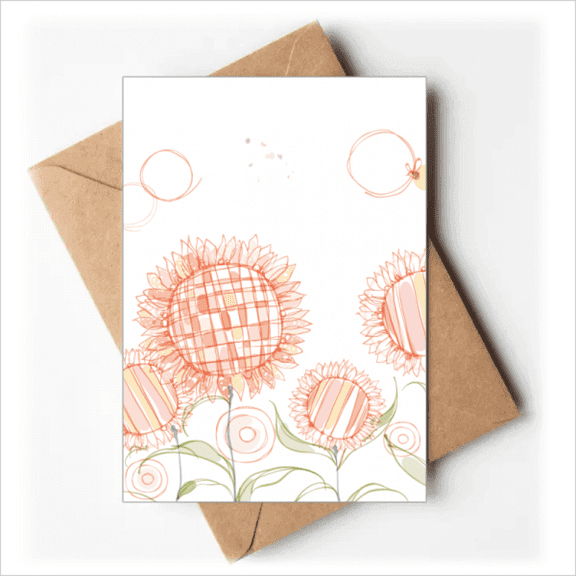 hand painted flower sunflower hybee greeting cards you are invited invitations