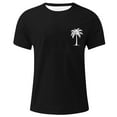thumbnail image 4 of Handshe Men's Coconut Tree Print T Shirt Casual Round Neck Short Sleeve Top Personality Fashion Summer, 4 of 5
