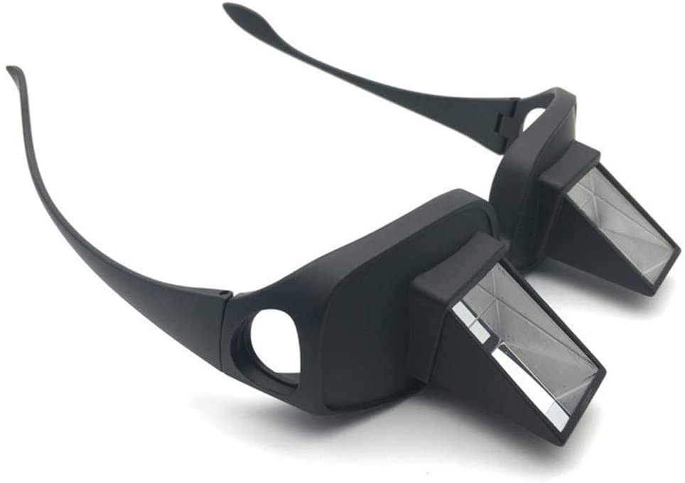 Lunettes Paresseuses à Prisme 90° - Pour Lire Ou Regarder La TV Allongé - Miroir Horizontal, Anti-fatigue - Noir