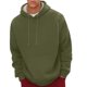 thumbnail image 4 of Sudadera con capucha para hombre, jersey de cuello alto, elástico, de color liso, de poliéster., 4 of 8