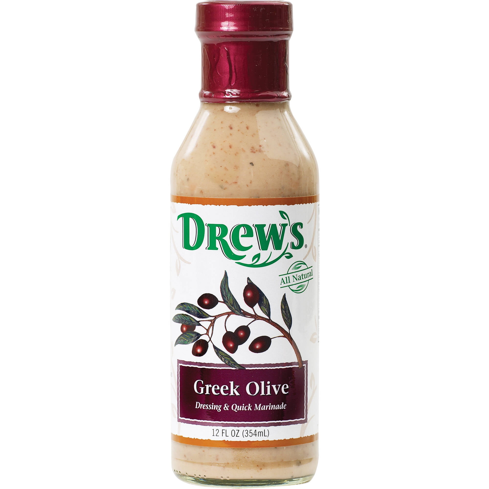 Drew's Greek Olive Dressing, 12 oz (Pack of 6)
