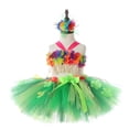 thumbnail image 4 of Girls Tropical Luau Party Dress & Tutu Set, 2 Sizes (Girls, Baby) for Beach Bonfire Dance Performance and Theme Celebration, 4 of 5