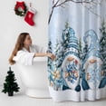 thumbnail image 5 of Christmas Blue Dwarf Bathroom Shower Curtain Winter Snowing Pine Tree Branches Xmas Waterproof Washable Shower Curtains for Bathtub Bath Decor with Grommets and Hook 66 X 72 Inch, 5 of 8