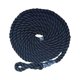 thumbnail image 4 of Cuerda de guardabarros para barcos marinos, accesorios de línea de guardabarros de 2M, multifuncional para proyectos de bricolaje, elaboración Negro 10mm 2metros, 4 of 8