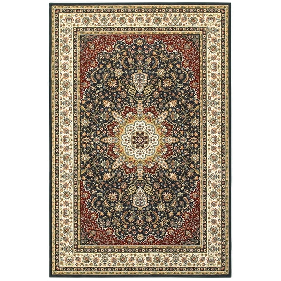 Moretti Nepal Area Rug 119U1 Navy Star Angled 1' 10" x 3' Rectangle
