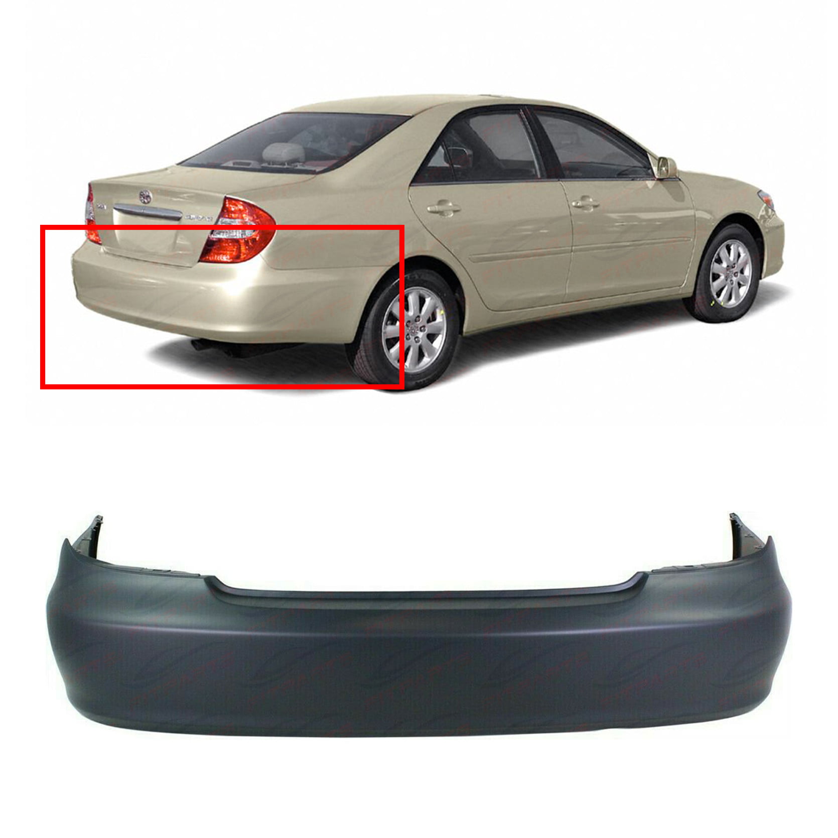 Rear Bumper Replacement for 2002-2006 Toyota Camry 02-06 NEW Painted To Match 
