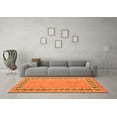 thumbnail image 3 of Ahgly Company Indoor Rectangle Abstract Orange Modern Area Rugs, 3' x 5', 3 of 4