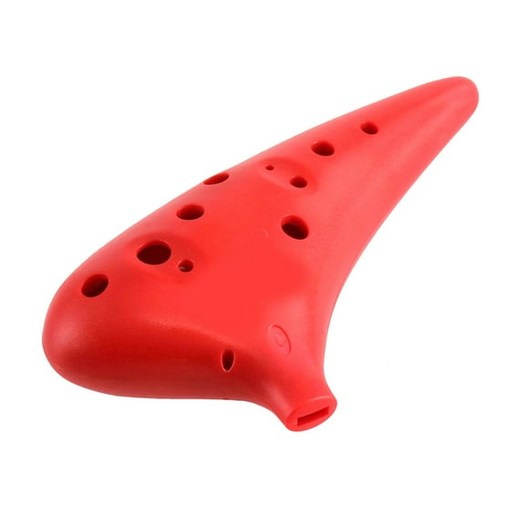 Milisten C Ocarina 12 Holes ABS Beginner Friendly Red Storage Bag Included