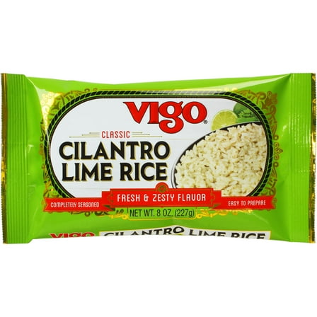 Vigo Foods Cilantro Lime Rice, 8 oz Bag, Allergen Statement None