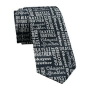 Okayest Brother Necktie Funny Neckties for Men Nerdy Tie for Guys Mens Novelty Neckties