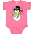 thumbnail image 3 of Inktastic Christmas Snowman in Top Hat with Candy Cane Boys or Girls Baby Bodysuit, 3 of 5