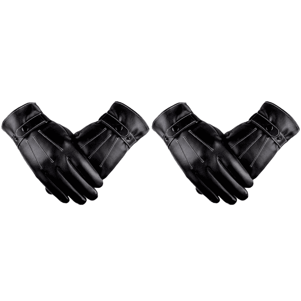 2 pares de guantes cálidos para ciclismo para hombre, guantes protectores ajustables para moto para otoño e invierno