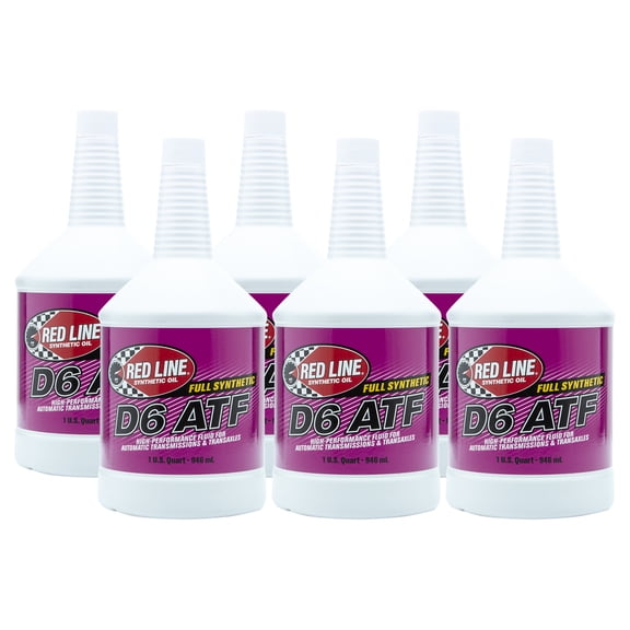 Red Line 30704 Full Synthetic D6 Automatic Transmission Fluid (ATF) - 6 Quarts