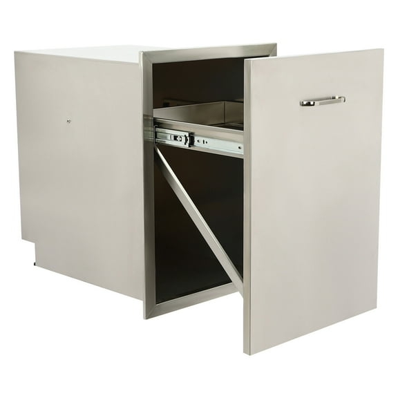 Modern BBQ Stainless Steel Roll Out Trash Drawer for Outdoor Kitchen