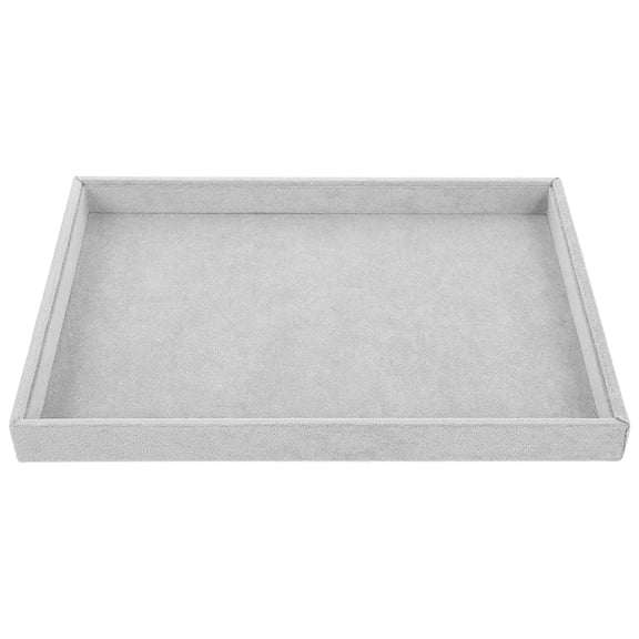 SEWCHICS Grey Jewelry Organizer Tray for Dresser - Multi-Purpose Vanity Storage Dish for Accessories and Small Items