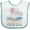 White and Blue, variant on Inktastic My Grandpa Loves Me to the Moon and Back Elephant Family Boys or Girls Baby Bib