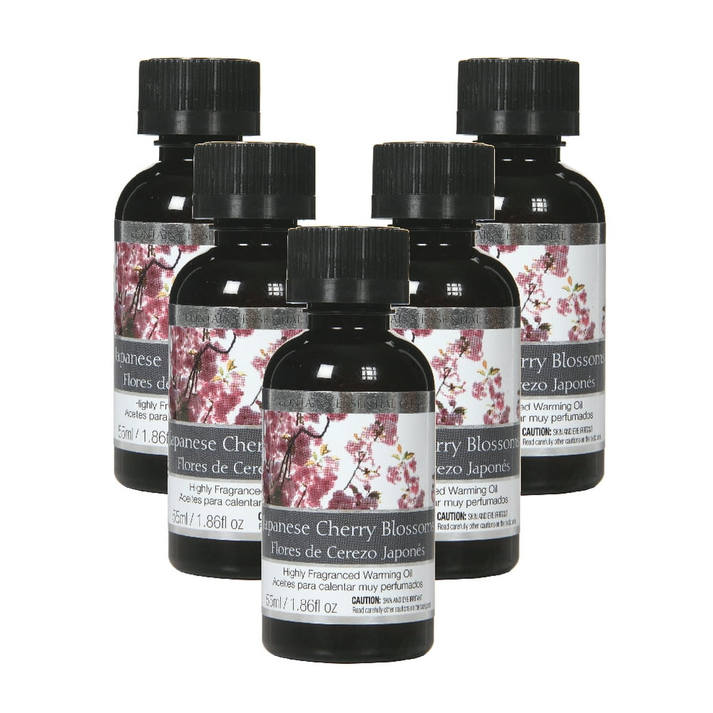 Hosley's Set of 5, 55 ml Japanese Cherry Blossom Highly Scented Warming