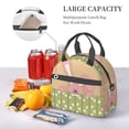 thumbnail image 7 of DouZhe Lunch Bags for Women and Men, Cute Animal Pink Rabbit Prints Reusable Portable Insulated Cooler Waterproof Lunch Tote Bag for Travel Work School Picnic, 7 of 7
