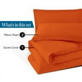 thumbnail image 7 of 900 Thread Count 100% Egyptian Cotton 3 Piece Duvet Set with Zipper Closure & Corner Twin/TwinXL 3 Pc Duvet Set Color Orange Solid, 7 of 7