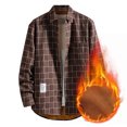 thumbnail image 4 of LYXSSBYX Winter Jackets for Men Clearance Men's Plush Thick Warm Plaid Shirt Autumn and Winter Jacket, 4 of 4