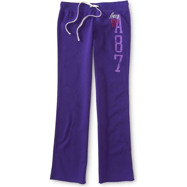 Aeropostale Womens Classic Comfy Fit Casual Sweatpants, Púrpura, X-Small Aeropostale Pantalones deportivos