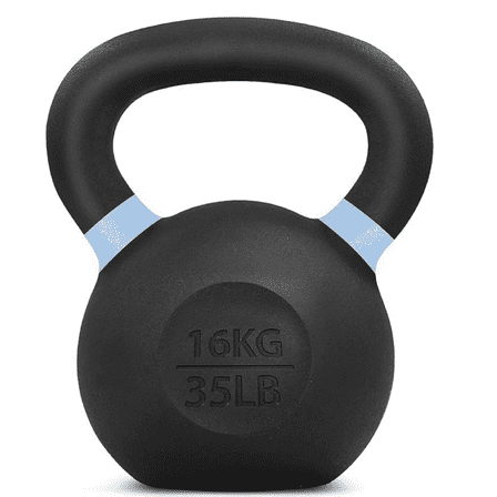 Powder Coated Cast Iron Kettlebell Strength Training Kettlebells Weight Set for Full Body Workout, Home Gym
