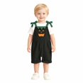 thumbnail image 4 of Shadoumai Halloween Romper Pumpkin Face Strappy Romper For Girls, Casual Cute Jumpsuit For Halloween Party Daily Clothes Romper, 4 of 8
