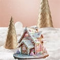 thumbnail image 4 of Acrylic Christmas Village House Candyland Candy House Snow Village Christmas Decorations Christmas Figurines Scene Desktop Ornament for Home Xmas Village Party Landscape Decor for Holiday Xmas Decor, 4 of 9
