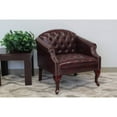 thumbnail image 2 of Boss Office Products Chaise de Club Touffetée en Rouge, 2 of 5